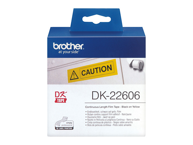 DK22606 BROTHER PT QL550 ETIKETTEN GELB 15,24mx62mm