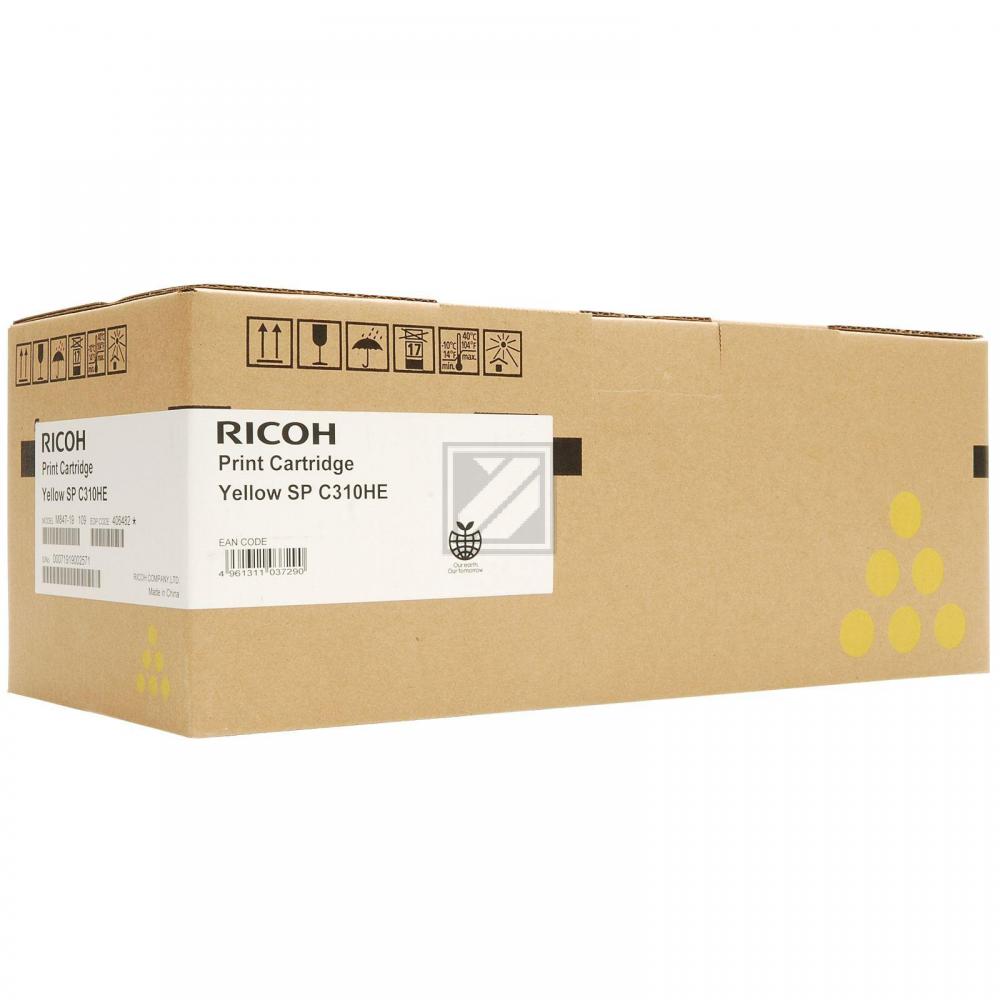 407635 RICOH Type SPC310HE SP Toner yellow HC 6000Seiten
