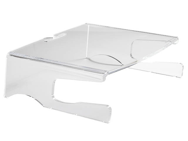 BNEQR100 BAKKER Q-riser 100 Monitorstaender 25kg einzeln transparent