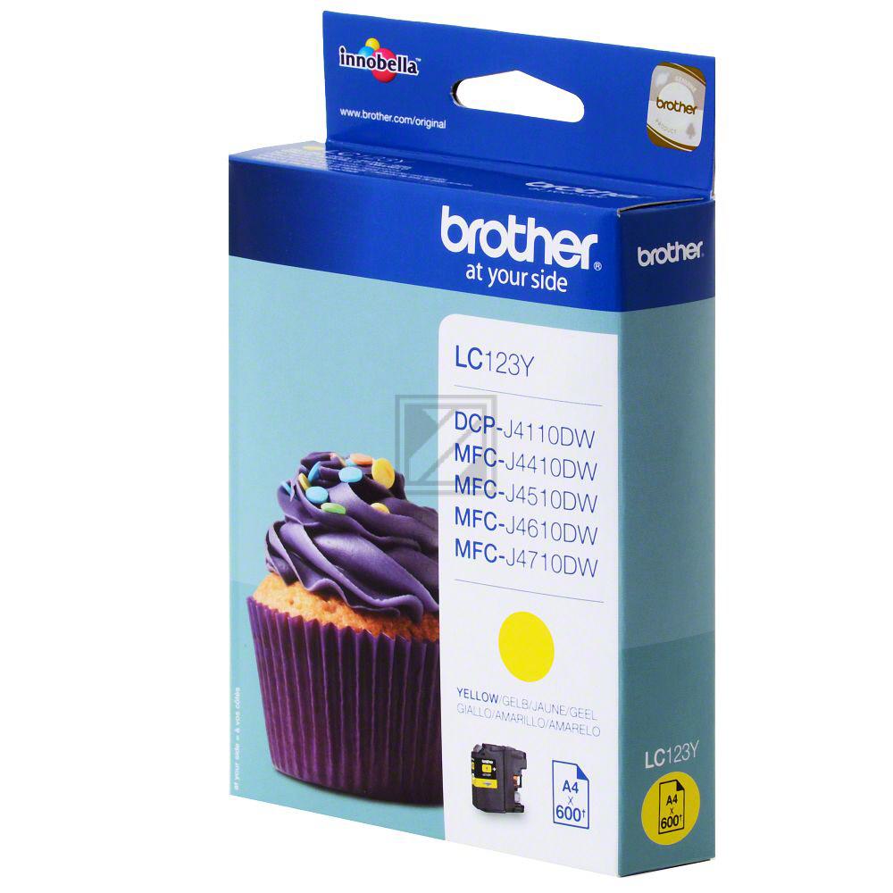 LC123Y BROTHER MFC Tinte yellow ST 600 Seiten