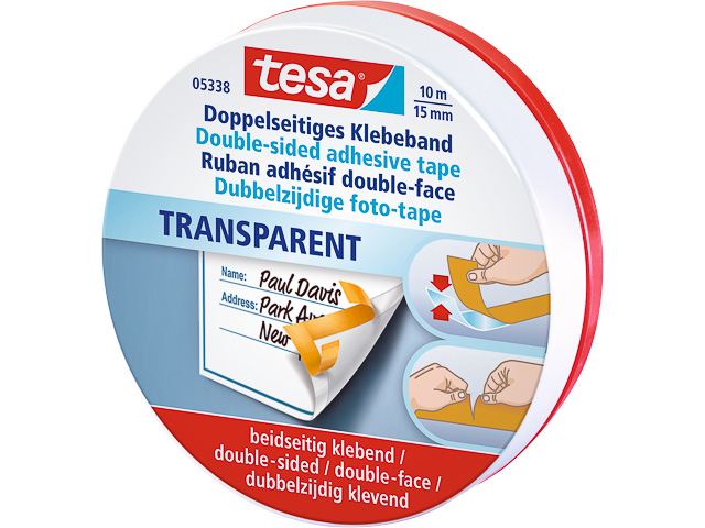TESA FOTO KLEBEBAND DOPPELSEITIG 05338-00000-01 10mx15mm transparent