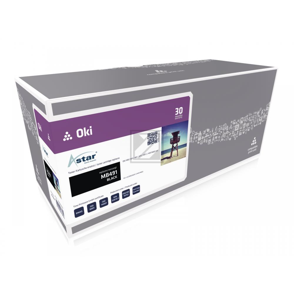 AS10491 ASTAR OKI 44574802 B/MB Toner black rebuilt 7000Seiten Chip