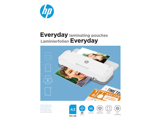 HP EVERYDAY LAMINIERFOLIEN A3 9152 25Blatt 80mic