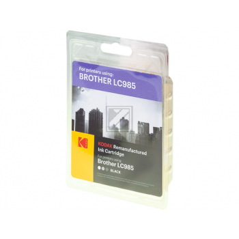 185B098501 KODAK BROTHER LC985BK MFCJ Tinte black rebuilt 300Seiten Blister