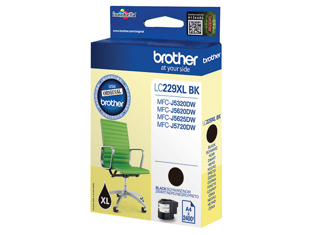 LC229XLBK BROTHER MFCJ5620DW TINTE BK HC 2400Seiten hohe Kapazitaet