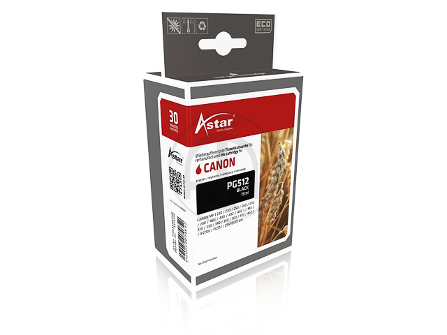 AS15124 ASTAR CAN. MP240 TINTE BLK 2969B001/PG512 401S. 15ml o. Fuellstand.