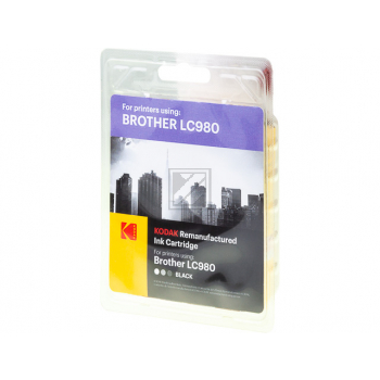 185B098101 KODAK BROTHER LC980BK DCP/MFC Tinte black rebuilt 250Seiten Blister