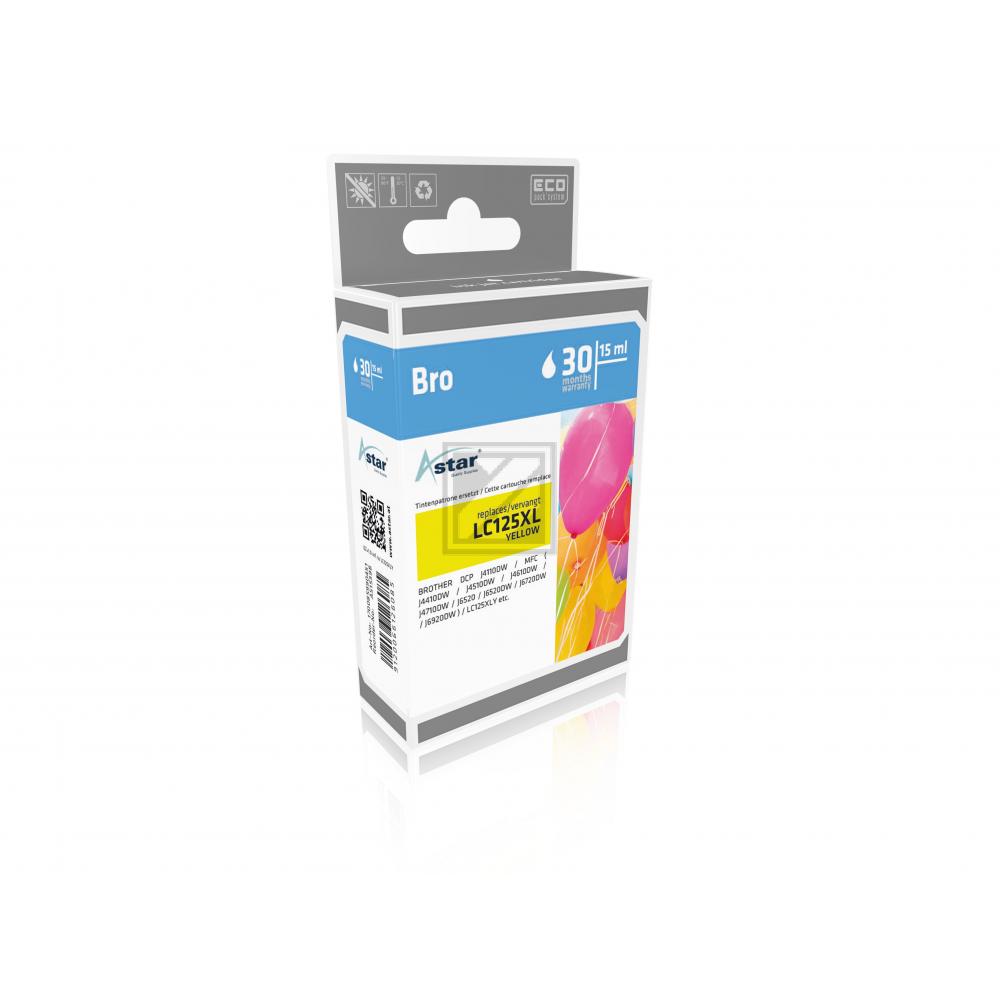 AS15398 ASTAR BROTHER LC125XLY MFCJ Tinte yellow HC rebuilt 1200Seiten Chip