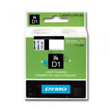 S0720930 DYMO D1 Schriftband 24mm schwarz weiss 7 Meter