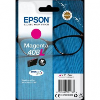 C13T09K34010 EPSON Nr.408XL Durabrite WF Tinte magenta HC T09K 1700Seiten 21,6ml