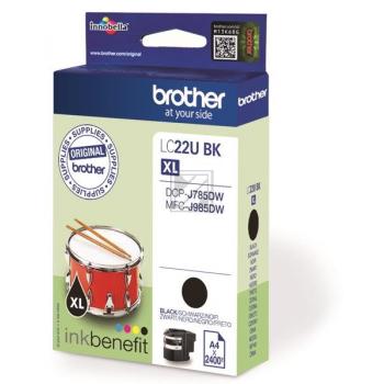 LC22UBK BROTHER MFC Tinte black 2400 Seiten