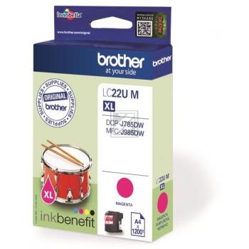 LC22UM BROTHER MFC Tinte magenta 1200 Seiten