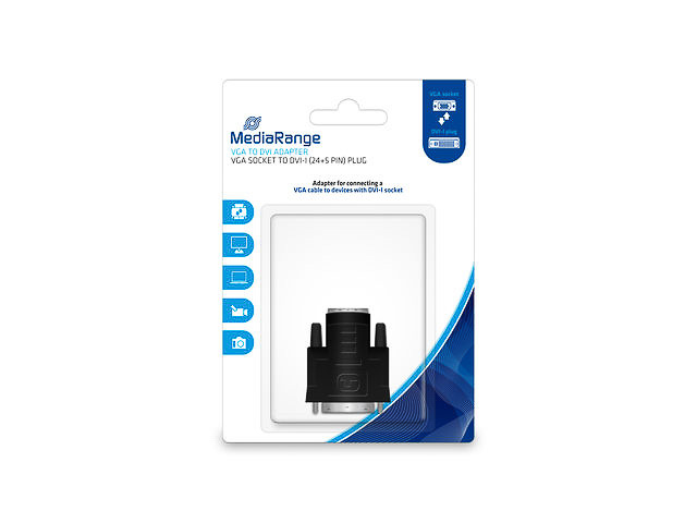 MEDIARANGE VGA AUF DVI ADAPTER 24+5 PIN MRCS172 schwarz
