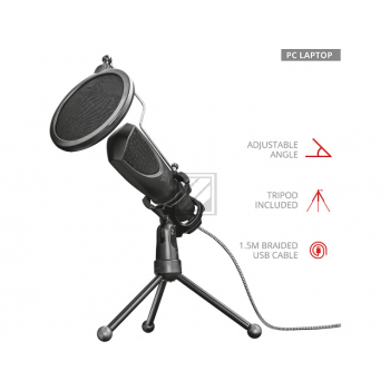 TRUST GXT232 MANTIS USB-STUDIOMIKROFON 22656 Kabel