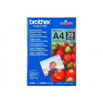 BP71GA4 BROTHER Fotopapier A4 (210x297mm) 20Blatt weiss 260gr