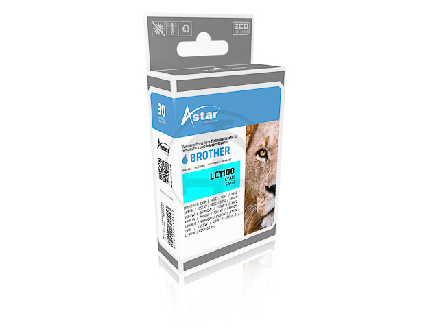 AS15981 ASTAR BRO. MFC6490 TINTE CYA LC1100C LC980C 325Seiten 5,5ml