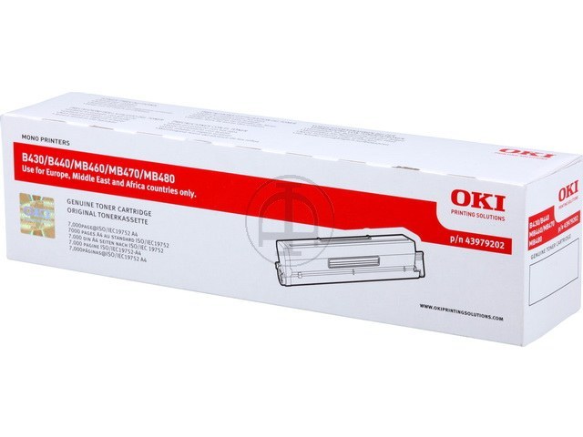 43979202 OKI B440 TONER BLACK 7000Seiten