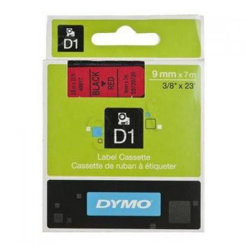 S0720720 DYMO D1 Schriftband 9mm schwarz rot 7 Meter