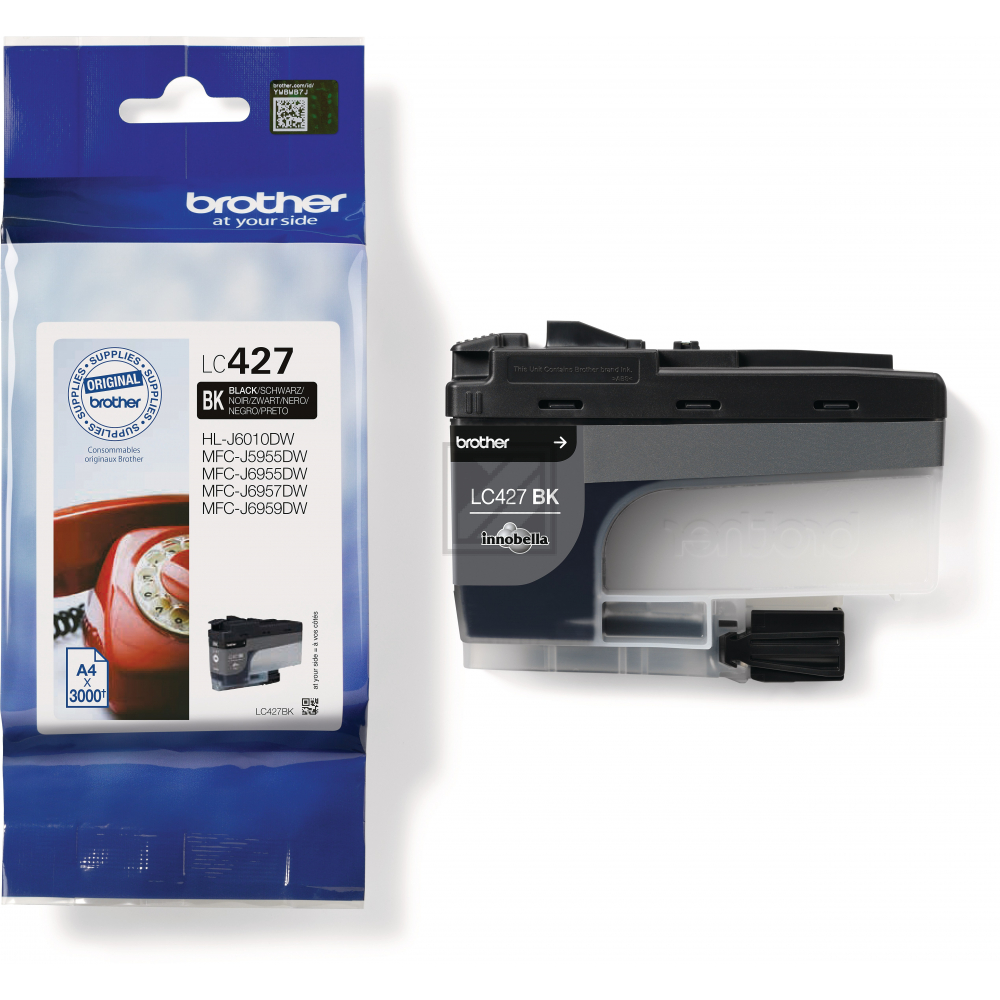 LC427BK BROTHER DCPJ/MFCJ Tinte black ST 3000Seiten