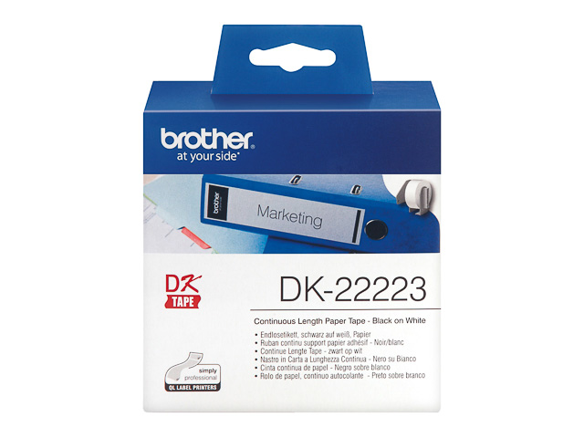 DK22223 BROTHER PT QL550 ETIKETTEN WEISS 30,48mx50mm