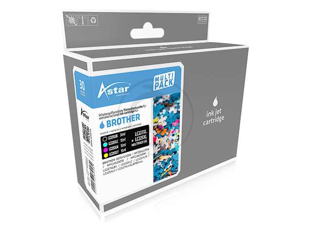 AS44442 ASTAR BRO.MFCJ4420 TINTE (4)CMYK LC227XLVALBPDR 1x25/3x11,8ml