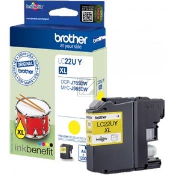 LC22UY BROTHER MFC Tinte yellow 1200 Seiten