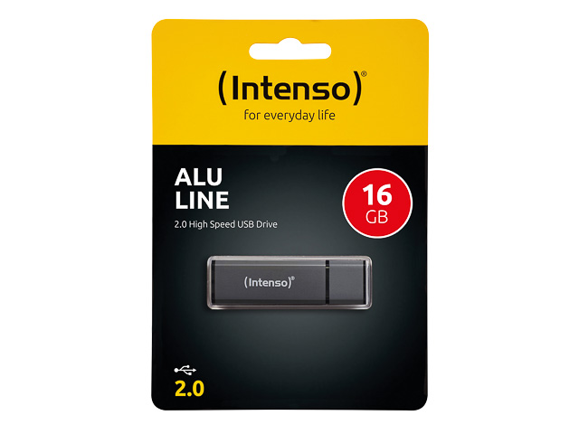 INTENSO ALU LINE USB STICK 16GB 3521471 28MB/s USB 2.0 anthrazit