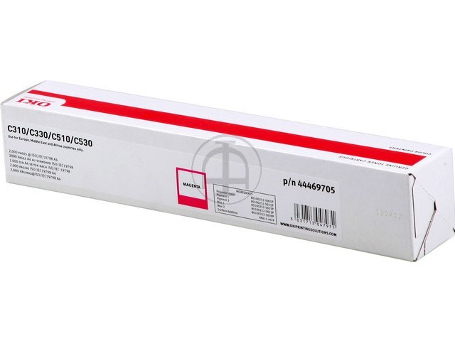 44469705 OKI C310 TONER MAGENTA 2000Seiten