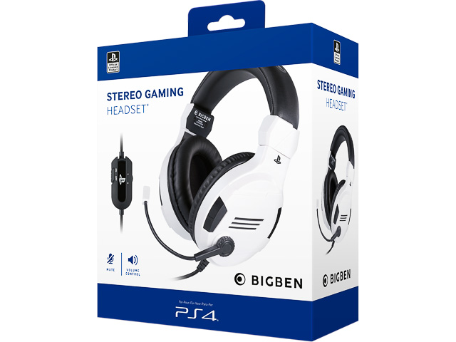 BIGBEN GAMING STEREO HEADSET V3 PS4 BB381436 Kabel/Mikrofon/weiss