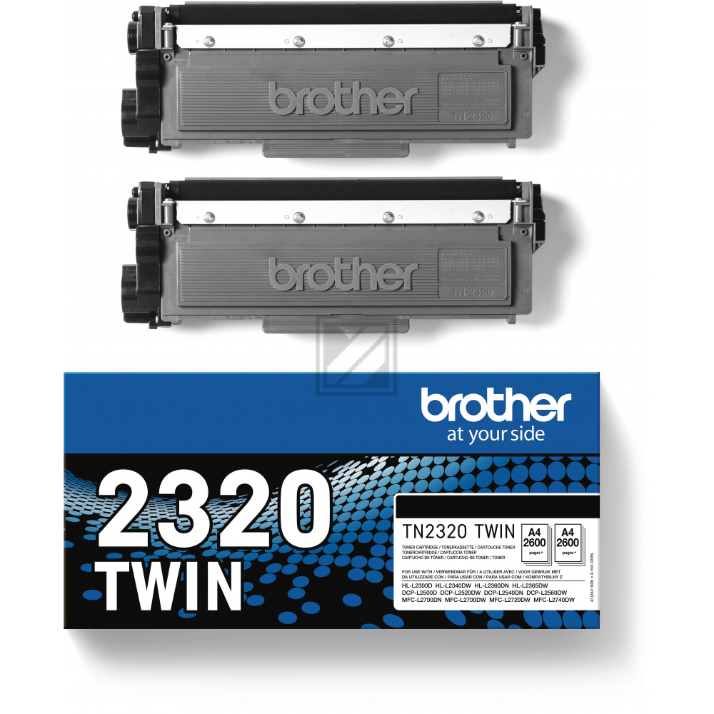TN2320TWIN BROTHER DCPL/MFCL Toner (2) black HC 2x2600Seiten