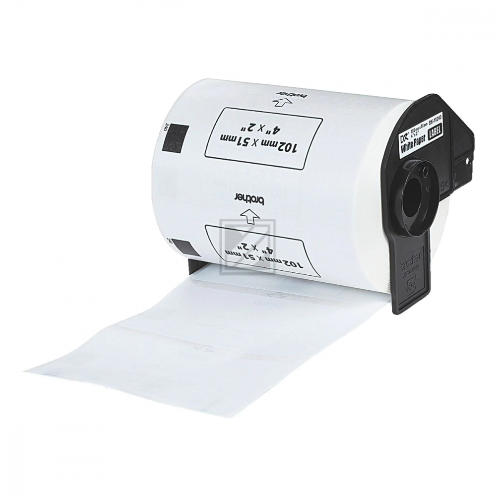 DK11240 BROTHER QL1050 Etikettenrolle 102x51mm weiss schwarz 600 Stück