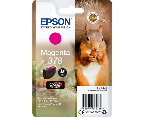 C13T37834010 EPSON XP8500 TINTE MAG ST 4,1ml 360Seiten Standard Kapazitaet