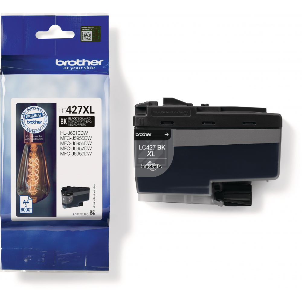 LC427XLBK BROTHER DCPJ/MFCJ Tinte black HC 6000Seiten