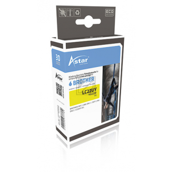 AS70049 ASTAR BROTHER LC22UY MFCJ Tinte yellow rebuilt 1200Seiten Chip