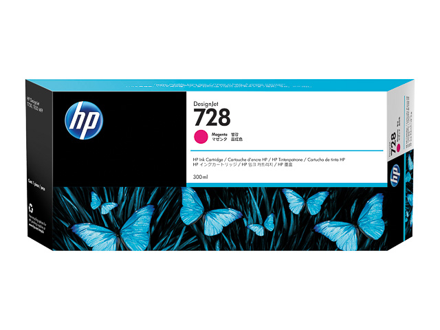 F9K16A HP DNJ T730 TINTE MAGENTA EHC HP728 300ml extra hohe Kapazitaet