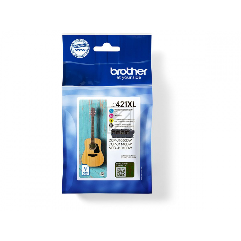 LC421XLVAL BROTHER DCPJ/MFCJ Tinte (4) cmyk HC 4x500Seiten