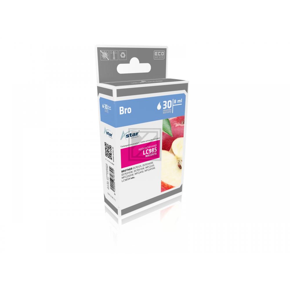 AS15987 ASTAR BROTHER LC985M DCPJ/MFCJ Tinte magenta rebuilt 260Seiten 4,8ml