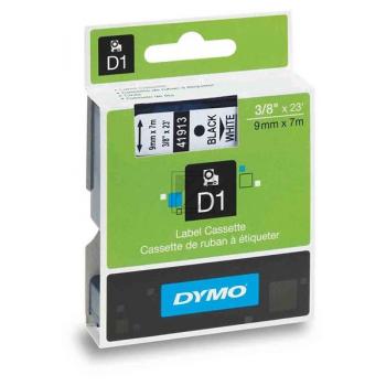S0720680 DYMO D1 Schriftband 9mm schwarz weiss 7 Meter selbstklebend