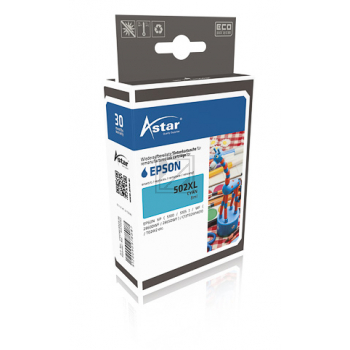 AS70062 ASTAR EPSON T02W2 XP Tinte cyan HC rebuilt 470Seiten Chip 6,4ml