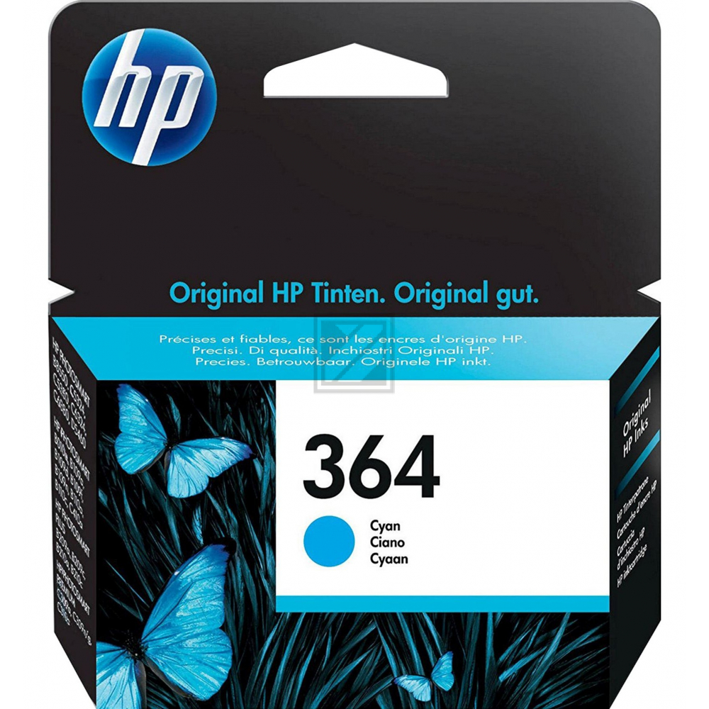 CB318EE#BA1 HP 364 PSC Tinte cyan ST 300 Seiten 3ml