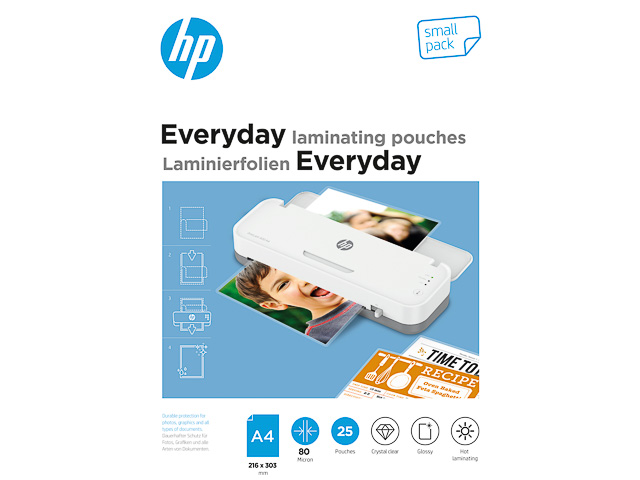HP EVERYDAY LAMINIERFOLIEN A4 9153 25Blatt 80mic