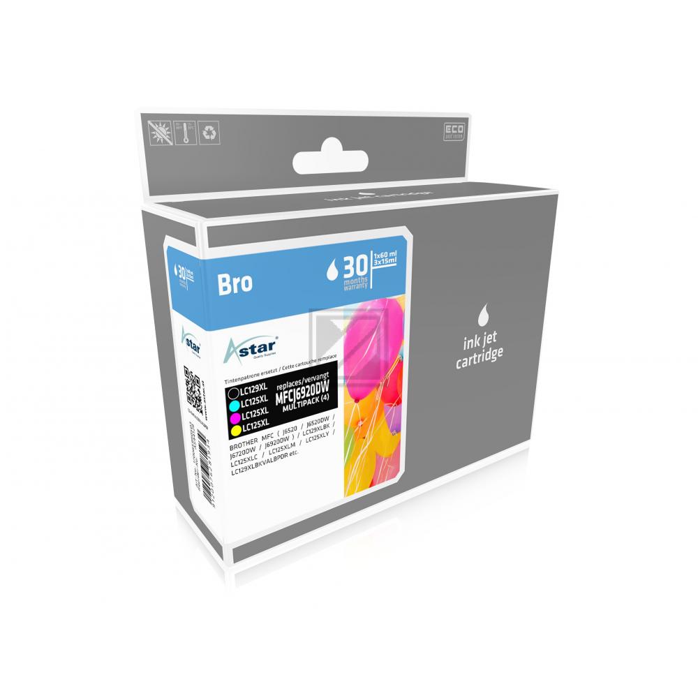 AS44129 ASTAR BROTHER LC129XLVALBPDR MFCJ Tinte (4) cmyk HC rebuilt Seiten