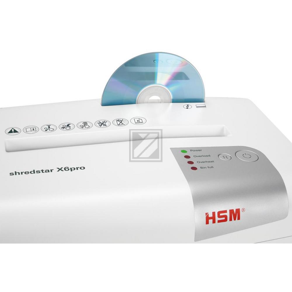 1046111 HSM Shredstar X6 Pro Aktenvernichter A4 2x15mm Partikel P-5