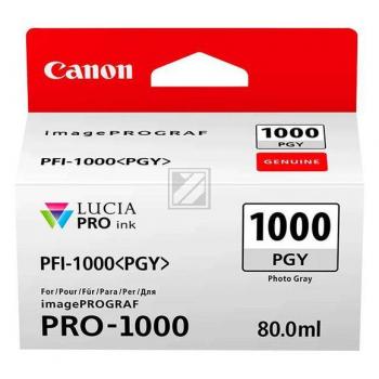 0553C001 CANON PFI1000PGY IPF Fototinte photo grey 3165Seiten 80ml