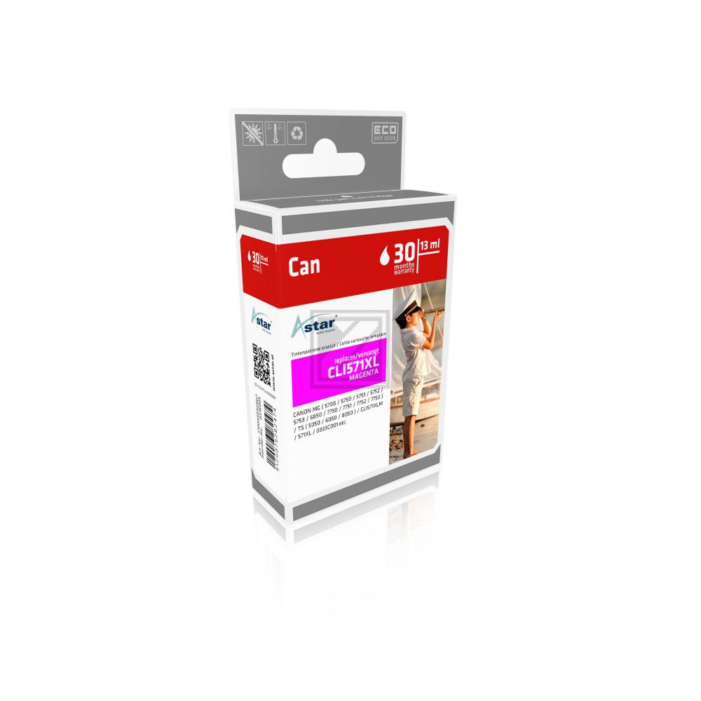 AS16005 ASTAR CANON CLI571XL MG Tinte magenta HC rebuilt Chip 11ml