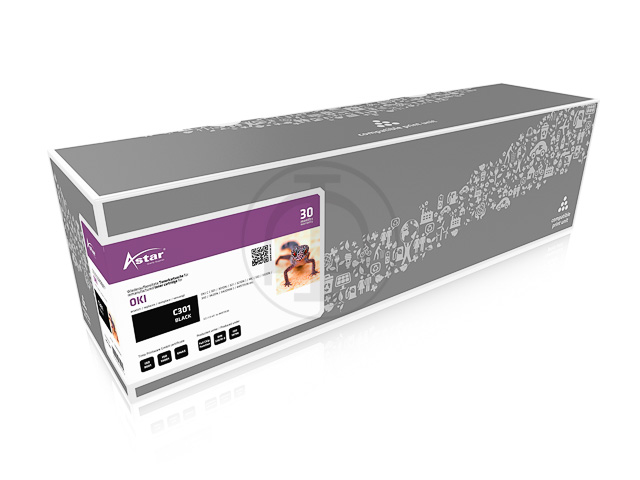AS11301 ASTAR OKI C301 TONER BLK 44973536 2200Seiten