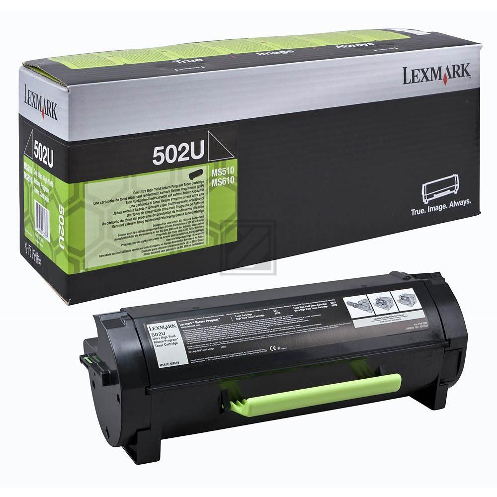 50F2U00 LEXMARK 502U MS Toner black HC return 20.000Seiten