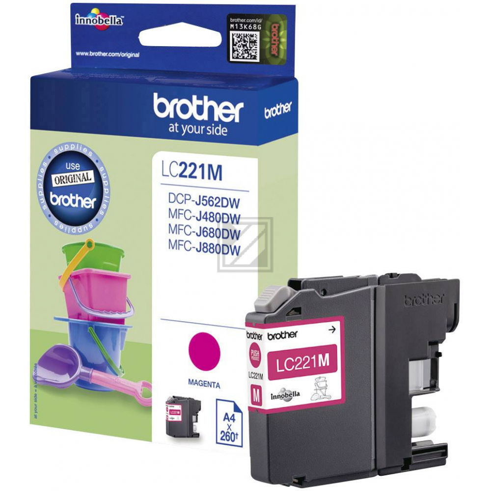 LC221M BROTHER MFC Tinte magenta 260 Seiten