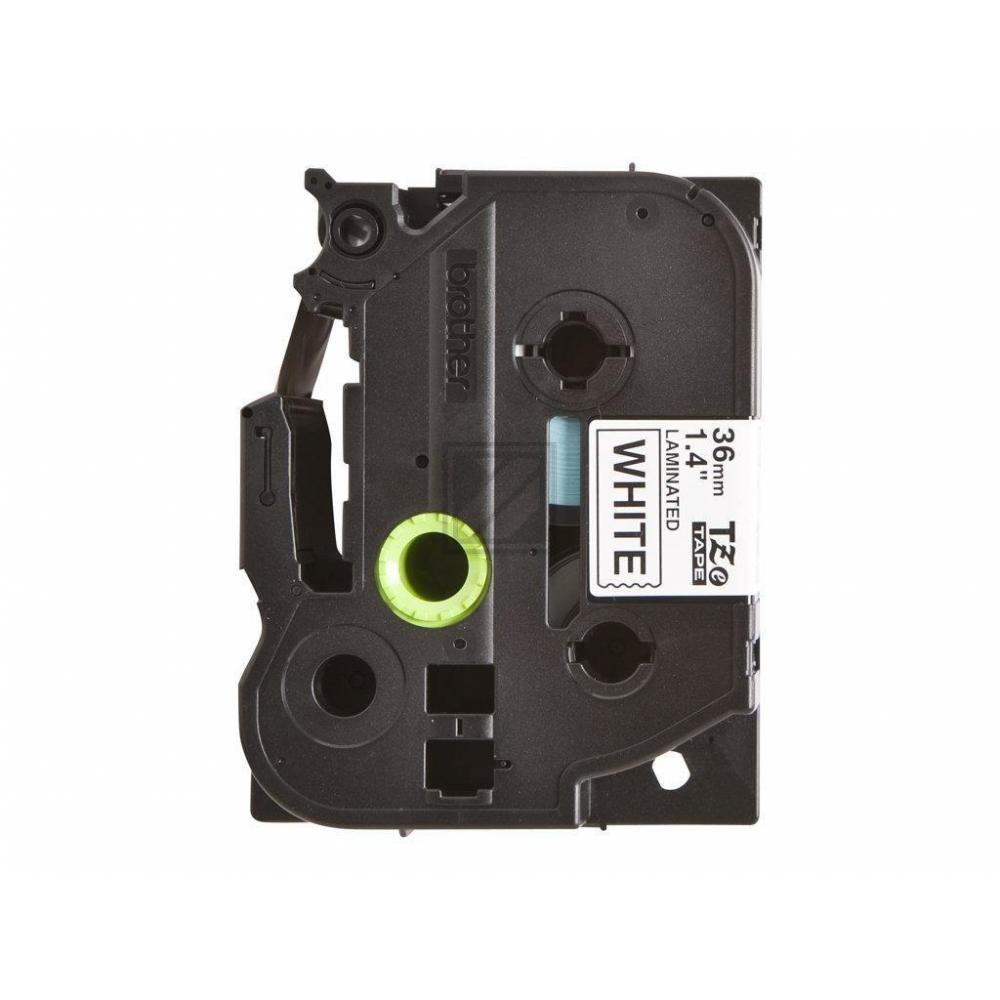 TZE261 BROTHER PT Schriftband 36mm weiss schwarz 8 Meter laminiert