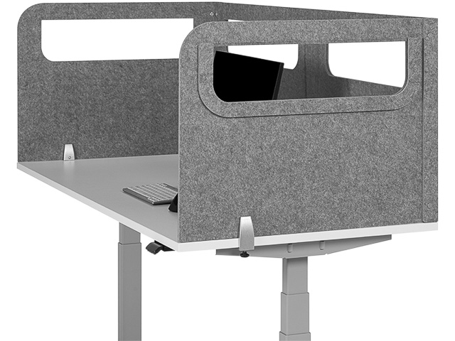 BNESSUALGY160D60 BAKKER 160x60x60cm Schutzwand U-Form hellgrau
